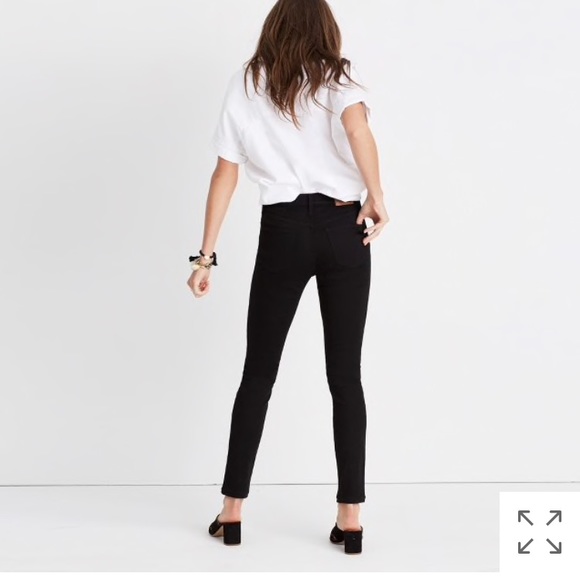 Madewell 9” High-rise skinny black jean denim JCre - Picture 2 of 4